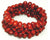 Red Coiled Choco Seed Bracelet