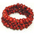 Red Coiled Choco Seed Bracelet
