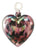 Hand Blown Heart Glass Ornament in Ruby Black