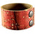 Handmade Recycled Cork Cuff in Red/Gold