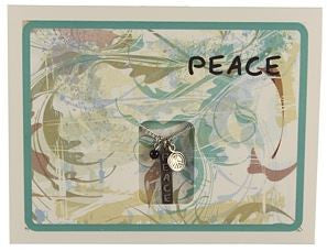 Greeting Card with a Peace Charm Necklace